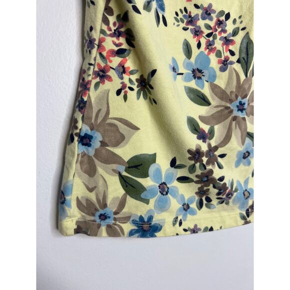 Vintage Women’s Basic Editions Floral Pattern V-Neck T Shirt Size Sm - Picture 2 of 8